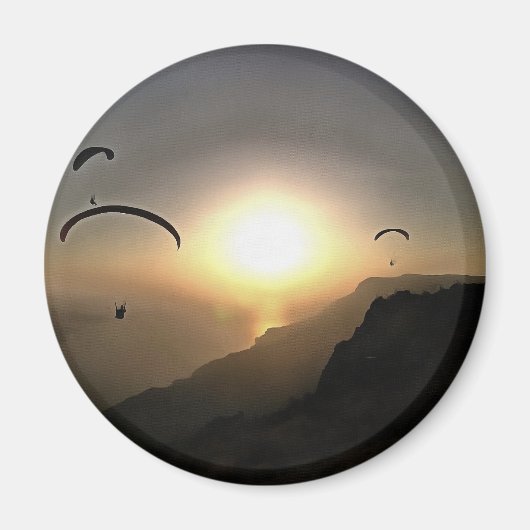 Paragliders Wanderlust Extreme Sports Art Magnet (Vorne)