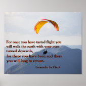 Paragliding Da Vinci Poster (Vorne)