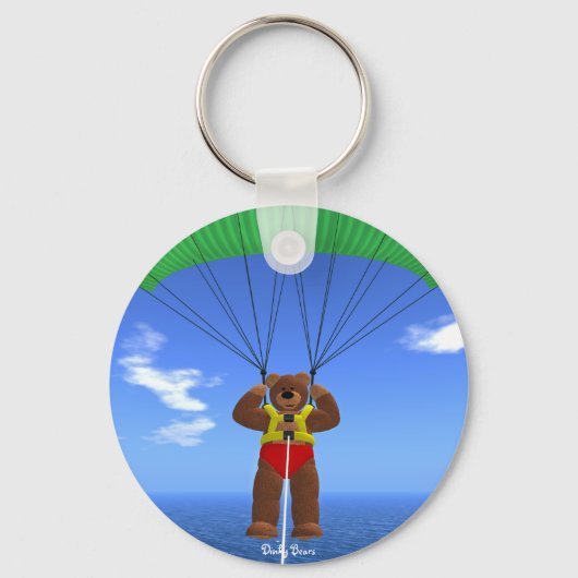 Paragliding Dinky Bear Schlüsselanhänger (Vorderseite)