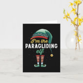 Paragliding Elf Family Matching Christmas Gift Karte (Gelbe Blume)
