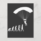 Paragliding Evolution Fallschirmflieger Sportskive Postkarte (Vorderseite)