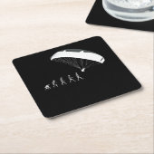 Paragliding Fallschirmfallschirme Höhenflüge Evolu Rechteckiger Pappuntersetzer (angewinkelt)