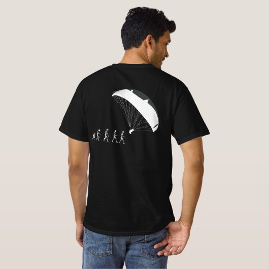 Paragliding Fallschirmfallschirme Höhenflüge Evolu T-Shirt (Schwarz voll)