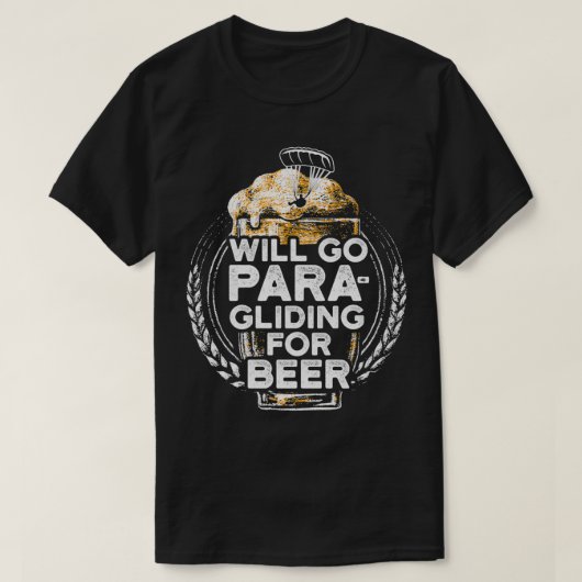 Paragliding für Bierliebhaber Paramotor de T-Shirt (Design vorne)