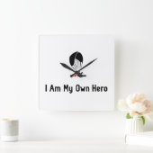 Paragliding Hero Quadratische Wanduhr (Zuhause)