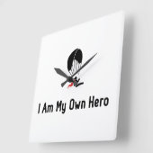 Paragliding Hero Quadratische Wanduhr (Winkel)