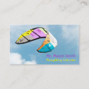 PARAGLIDING-Lehrer - Muster Visitenkarte