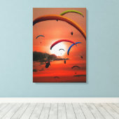 Paragliding Leinwanddruck (Insitu (Holzboden))