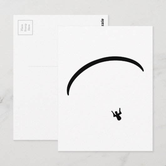 Paragliding Postkarte (Vorne/Hinten)