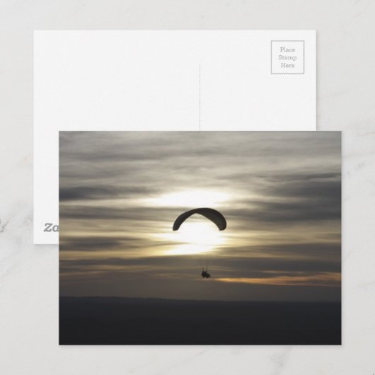 Paragliding Postkarte (Vorne/Hinten)