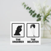 Paragliding Postkarte (Stehend Vorderseite)