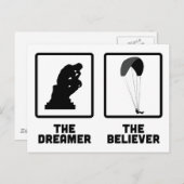 Paragliding Postkarte (Vorne/Hinten)