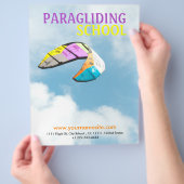 PARAGLIDING SCHOOL - template flyer (Hand)