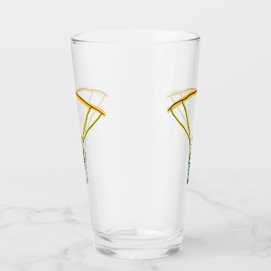 Paragliding Stickman Glas (Rechts)