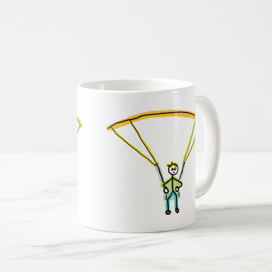 Paragliding Stickman Kaffeetasse (VorderseiteRechts)