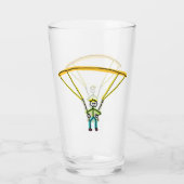 Paragliding-Strichmännchen Glas (Rückseite)