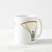 Paragliding-Strichmännchen Kaffeetasse (VorderseiteRechts)