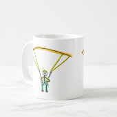 Paragliding-Strichmännchen Kaffeetasse (Vorderseite Links)