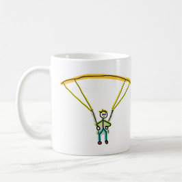 Paragliding-Strichmännchen Kaffeetasse