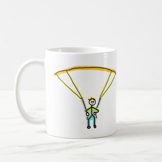 Paragliding-Strichmännchen Kaffeetasse (Links)