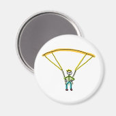 Paragliding-Strichmännchen Magnet (Vorderseite/Rückseite)