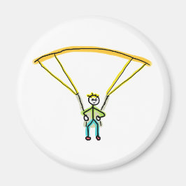 Paragliding-Strichmännchen Magnet