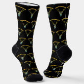Paragliding-Strichmännchen Socken (Gewinkelt)