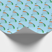 Paragliding unter dem farbenfrohen Flügel auf Sky  Geschenkpapier (Ecke)