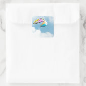 PARAGLIERUNG QUADRATISCHER AUFKLEBER (Tasche)