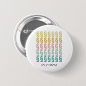 Paragraphen Vintag Law Student Anwalt oder Anwalt Button (Vorne & Hinten)