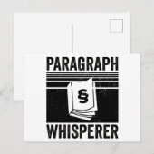 Paragraphen Whisperer | Geschenkidee für Anwälte Postkarte (Vorne/Hinten)