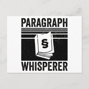Paragraphen Whisperer   Geschenkidee für Anwälte Postkarte
