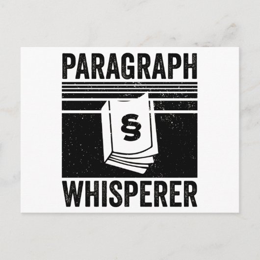 Paragraphen Whisperer | Geschenkidee für Anwälte Postkarte (Vorderseite)