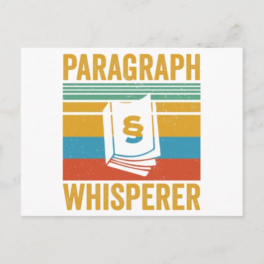 Paragraphen Whisperer | Geschenkidee für Anwälte Postkarte (Vorderseite)