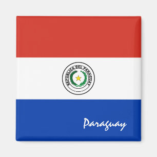 Paraguay Fahne & Südamerika Ferien-/Sportfans Magnet