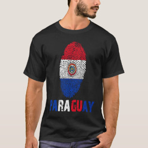 Paraguay Finger Abdruck Flagge  Ich liebe Paraguay T-Shirt