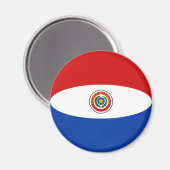 Paraguay Fisheye Flag Magnet (Vorderseite/Rückseite)