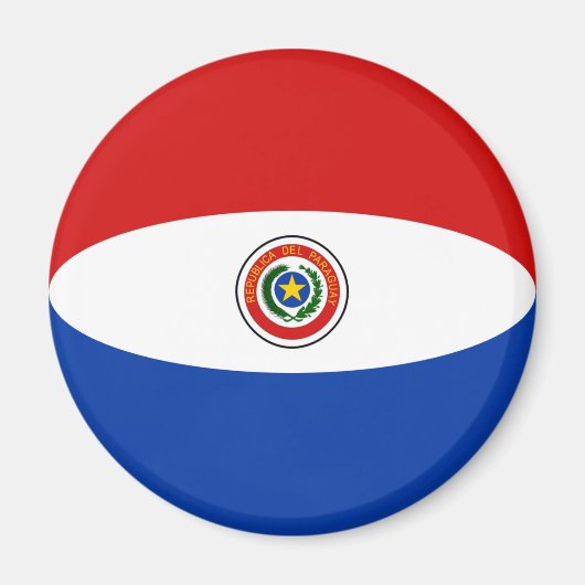 Paraguay Fisheye Flag Magnet (Vorne)