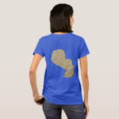 Paraguay Flag and Map dk T - Shirt (Schwarz voll)