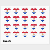 Paraguay Flag Heftsticker Herz-Aufkleber (Blatt)