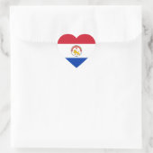 Paraguay Flag Heftsticker Herz-Aufkleber (Tasche)