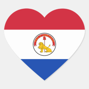 Paraguay Flag Heftsticker Herz-Aufkleber