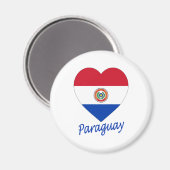 Paraguay Flag Herz Magnet (Vorderseite/Rückseite)