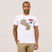 Paraguay Flag Herz und Karte T - Shirt (Vorne ganz)