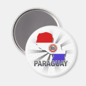 Paraguay Flag Karte 2.0 Magnet (Vorderseite/Rückseite)