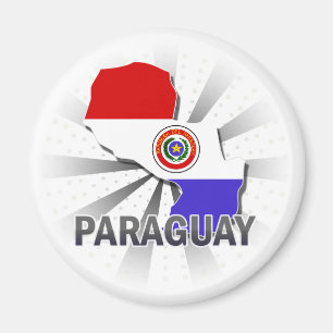 Paraguay Flag Karte 2.0 Magnet