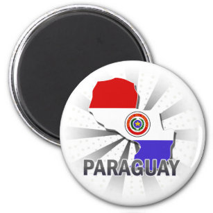 Paraguay Flag Karte 2.0 Magnet