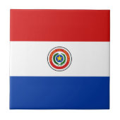 Paraguay Flag Keramik Tile Fliese (Vorderseite)