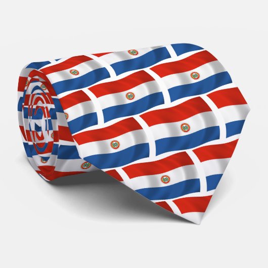 Paraguay Flag Krawatte (Gerollt)