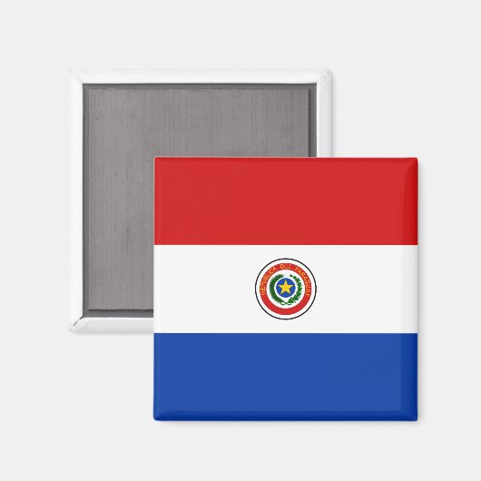Paraguay Flag Magnet (Vorderseite/Rückseite)